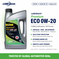 Huile moteur entièrement synthétique 0W-20 1L 4L Vente en gros Lubrifiant automobile API SQ LUBEMAXX