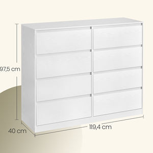 Armoire de rangement sur pied VASAGLE pour chambre à coucher Moderne et bon marché <span class=keywords><strong>8</strong></span> <span class=keywords><strong>tiroirs</strong></span> <span class=keywords><strong>Commode</strong></span> nordique - Product Image 3