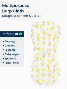 Lot de 3 langes à bavoirs en mousseline Polka Tots, en coton double épaisseur pour bébés, avec motifs éléphant, flèche et animaux - Product Image 3