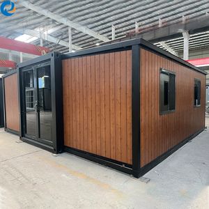 Maisons bulles pliables de 20 et 40 pieds, conteneurs modulaires à double aile, chambres et cuisines durables en panneaux sandwich d'acier - Product Image 3