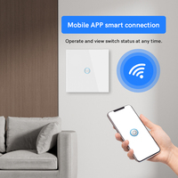 Interrupteur mural intelligent en verre trempé WIFI, interrupteur tactile pour la maison intelligente, 1/2/3/4 gang, sans fil neutre, commande à distance par application, Google Alexa