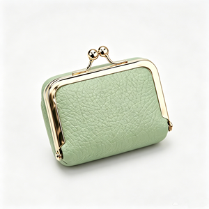 Rectangle Kiss <b>Lock</b> PU Pouches Lightweight Portable Design For Travel Outdoor And On the Go Daily Storage - Product Image 1