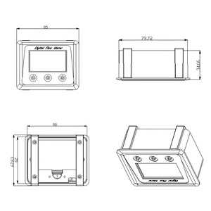 Máy Đo Cảm Biến Lưu Lượng Nước PE 1/4 '', Máy Đo Lưu Lượng Truy Cập Phạm Vi Dòng Chảy 0.1-9999.99L DC5V Máy Đo Nước Kỹ Thuật Số Di Động LCD-S + S402B - Product Image 4