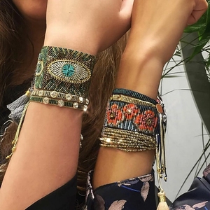Pulsera de Moda Turca con Ojo Turco para Mujer, Hecha a Mano, Tejida, Ajustable, Multicolor, con Cuentas Miyuki, para Regalo - Product Image 1