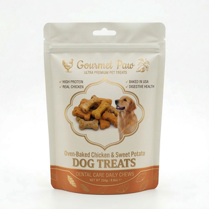 Bolsa de Plástico Impresa Personalizada <span class=keywords><strong>con</strong></span> Base Plana para Golosinas y Snacks para Perros, 200g 500g - Product Image 2