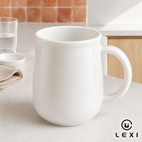 Mug à café en céramique personnalisé de 400 ml avec motif de bonbons, tasse en porcelaine blanche pour le petit-déjeuner, le thé, le lait, usage quotidien, maison, bureau, cadeau