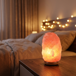 Lámpara de sal de cristal rosa del Himalaya 100% pura, de calidad premium, con forma de huevo, hecha a mano, artesanía natural original. - Product Image 1