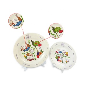 Two Sizes of 8 Inch and 10 Inch Melamine with Printing Unique High Quality Nutritional <strong>Diet</strong> <strong>Plates</strong> - Product Image 5