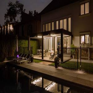 Pérgola Bioclimática de Aluminio con <span class=keywords><strong>Techo</strong></span> de Lamas Ajustables Eléctricamente para Jardín, Villa, Patio o Fábrica - Product Image 5