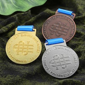 Hot Sale Round Die Casting 2d Zinc Alloy Metal Award Medals Custom Embossing Logo Custom Medal for Sports Competition - Product Image 1