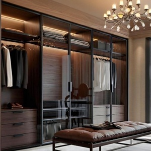 Customizable Luxury Contemporary <b>Foldable</b> Flat-Packed Bedroom Furniture Black <b>Wardrobe</b> - Product Image 5