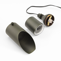 Entrepôt USA LT2103 Luminaire directionnel basse tension en laiton massif répertorié ETL pour paysage en finition laiton antique