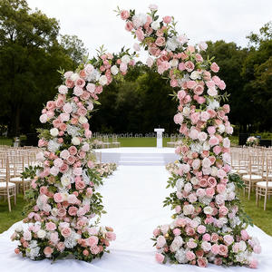 OEM装饰花卉和植物2 m婚礼活动背景人造丝花角拱用品 - Product Image 5