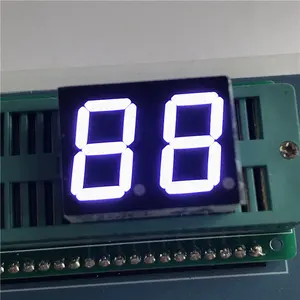 Bagian instrumen Cemerlang putih 2 digit 7 Segmen biasa katoda persegi panjang tujuh segmen led panel layar peraga