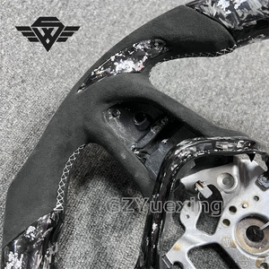 Pour Infiniti Q60 Q50 Q70 G37 Q40 <span class=keywords><strong>Volant</strong></span> en Fiber de carbone forgé <span class=keywords><strong>Alcantara</strong></span> Sport - Product Image 2