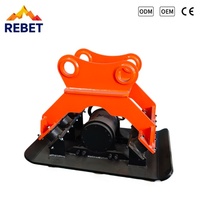 Compacteur vibrant hydraulique pour mini-excavatrice, plaque de compactage de sol haute fréquence pour excavatrice de 1,5 à 40 tonnes