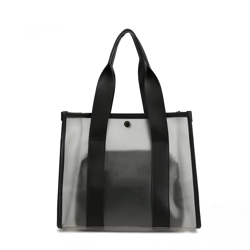 Capacity Shopping Travel Holiday PVC Transparent Women Tote