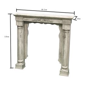 ビンテージぼろぼろのシックなアンティークホワイト装飾屋内自立型マンテル木製暖炉マントルピースリビングルーム室内装飾 - Product Image 4
