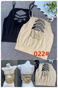 <span class=keywords><strong>เสื้อ</strong></span>ครอปเปิดไหล่แฟชั่นใหม่สำหรับผู้หญิงเสื้อกล้ามคอกลมสำหรับฟิตเนสสีพื้น<span class=keywords><strong>เสื้อ</strong></span>กั๊กแขนกุด - Product Image 4