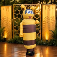 Danseur gonflable personnalisé en forme d'abeille |   Danseur Aérien Dynamique Abeille pour Cérémonie de Ouverture et Publicité Extérieure