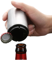 Ouvre-bouteille automatique magnétique pour vin et bière en acier inoxydable, ensemble de bar, logo personnalisable, utilisation en fête