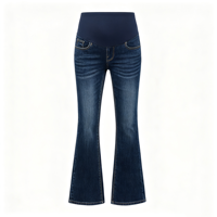 Jean de maternité bootcut pour femme, taille haute, extensible, en denim, style décontracté pour le travail