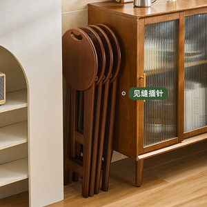 Modern Minimalist Foldable <b>Bar</b> <b>Stool</b> 60cm Bamboo Wood Kitchen <b>Stool</b> <b>Comfortable</b> Sitting - Product Image 3
