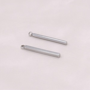 Barres rondes et carrées en acier inoxydable, finition lisse, 20mm, accessoires de bijoux, boucles d'oreilles, pendentifs - Product Image 3