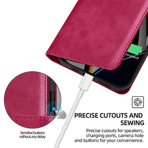 Funda de Teléfono Tipo Cartera de Lujo en Cuero PU para <span class=keywords><strong>vivo</strong></span> v60 Lite V50 Lite, Funda Protectora con Hebilla Magnética en Cuero PU para <span class=keywords><strong>vivo</strong></span> V50 - Product Image 4