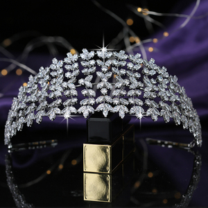 Diademi <span class=keywords><strong>E</strong></span> Corona Echsio Carino Romantico Delle Donne di Cerimonia Nuziale Nuziale del Pettine Dei Capelli Della Fascia Dei Capelli Del Partito Dei Monili di Zircon BC5134 Corona Princesa - Product Image 2