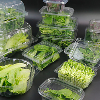 Microgreens-caja de embalaje con bisagras para verduras, contenedor de bandeja para verduras, frutas y verduras