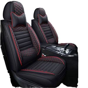 ชุดหุ้มเบาะรถยนต์หนังกันน้ำสีดำสองสี สำหรับรถบรรทุก รถตู้ รถ SUV เบาะหน้า ครบชุด ใช้ได้ทุกฤดู - Product Image 2