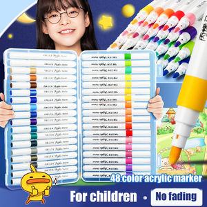 Juego de rotuladores acrílicos multicolores <span class=keywords><strong>para</strong></span> niños <span class=keywords><strong>para</strong></span> <span class=keywords><strong>ropa</strong></span>, zapatos, sombreros, pintura, dibujo lineal creativo en plástico duradero HECHO DE ARTE - Product Image 2