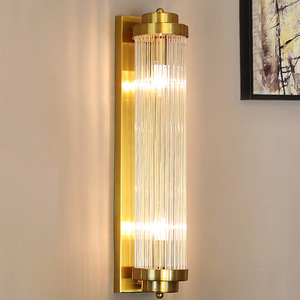 <span class=keywords><strong>Applique</strong></span> murale cylindrique de luxe dorée noire lampe de couloir moderne <span class=keywords><strong>applique</strong></span> murale en cristal pour salon d'hôtel - Product Image 1