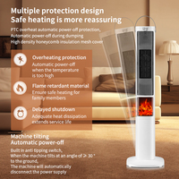 LOVFE Chauffage moderne en plastique multi-réglable Chauffage domestique Nouvelle chambre à coucher intérieure Salon Chauffage sur pied Contrôle mécanique