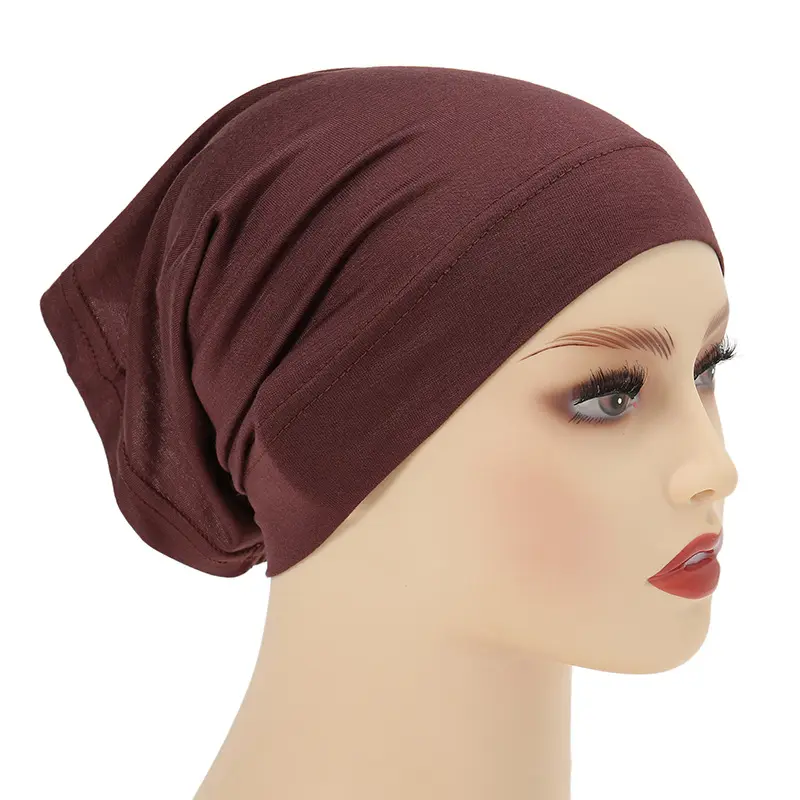 Nhà Máy Bán buôn đàn hồi cao Modal Jersey cotton hồi giáo phụ nữ khăn khăn khăn trùm đầu Hijabs cap 26 màu sắc hồi giáo underscarf bên trong mũ