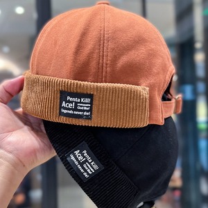 <span class=keywords><strong>Bonnet</strong></span> sans visière Docker en velours côtelé pour hommes et femmes, style Y2K vintage rétro streetwear, pour l'hiver et l'<span class=keywords><strong>automne</strong></span> - Product Image 2