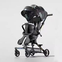 Poussette bébé 3-en-1 pliable en un clic, cadre en alliage d'aluminium, tissu Oxford, pour les bébés de 0 à 3 ans