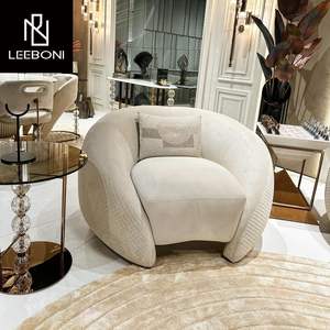 تصميم فاخر مخصص جودة الأوروبية المخملية مصمم منحنى أثاث غرفة المعيشة حقيقي - Product Image 4