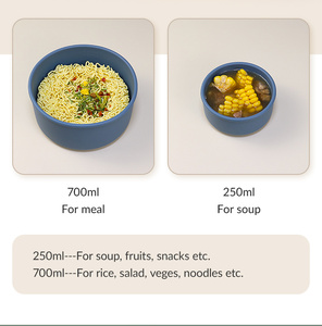 OEM ODM Food Grade Silicone Lunch <b>Box</b> Leakproof Reusable Bento Food <b>Storage</b> Container with Lid BPA Free - Product Image 2