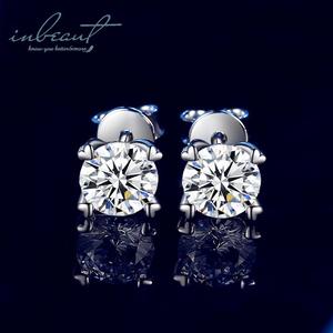 ต่างหูเม็ดเดี่ยวรูปหัวใจโมอิสสำหรั<span class=keywords><strong>บ</strong></span>งานแต่งงานทำจากเพชรเจียระไนแ<span class=keywords><strong>บ</strong></span><span class=keywords><strong>บ</strong></span><span class=keywords><strong>2</strong></span>กะรัตแ<span class=keywords><strong>บ</strong></span><span class=keywords><strong>บ</strong></span>ดั้งเดิม925เงินแท้ - Product Image 1