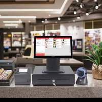 Terminal de point de vente tactile tout-en-un 15,6 pouces avec système Windows, caisse enregistreuse, prix usine