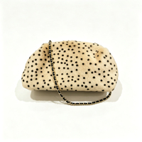 Cuir de mouton véritable imprimé à pois léopard pour la fabrication de sacs à main et de chaussures