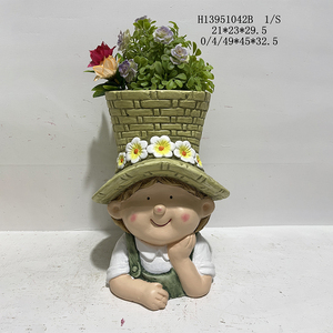 Vendere a caldo grazioso vaso di piante di magnesia cartone animato creativo ragazzo & ragazza giardinaggio ossido di magnesio fioriera vaso di fiori per artigianato regalo - Product Image 5