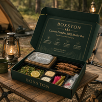 Boîte de préparation de repas pour la restauration, en carton ondulé imperméable, avec logo personnalisé de luxe, fermeture magnétique, pour la livraison en restaurant