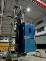 Monte-charge de chantier SC200/200GZ, cage simple/double, élévateur de passagers, travaux de construction, 3*1.3*2.5m, 0-63m/min, double cage