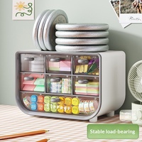 Boîte de rangement multifonctionnelle de bureau à 7 compartiments en plastique ABS, design moderne et minimaliste, grande capacité, organiseur pour cosmétiques et papeterie