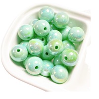 Perles acryliques colorées de 16 mm de haute qualité pour la fabrication de chaînes de téléphone portable, de porte-clés et d'accessoires de bijoux DIY