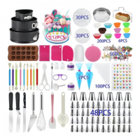 Ensemble de plateau tournant pour la décoration de gâteaux, assorti pour débutants et professionnels |   Poches à douilles, spatules à glaçage, moules à muffins |   Kit cadeau pour les passionnés de pâtisserie