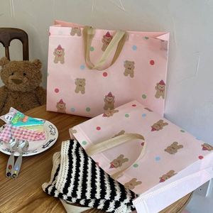 ถุงช้อปปิ้งคุณภาพสูงเย็บอย่างดี ใช้ซ้ำได้ พร้อมหูหิ้วสีตัดกัน สำหรับการสร้างแบรนด์ ทำจากผ้า PP Non Woven - Product Image 5